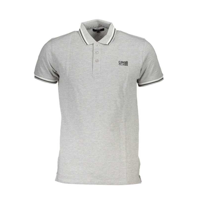 CAVALLI CLASS POLO SHORT SLEEVE MAN GRAY