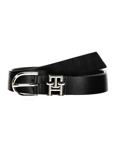 TOMMY HILFIGER LEATHER BELT WOMEN BLACK