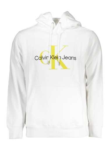 CALVIN KLEIN WHITE MEN'S SWEATSHIRT WITHOUT ZIP