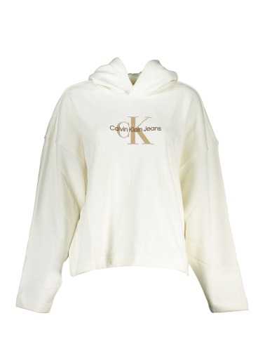 CALVIN KLEIN WOMEN'S SWEATSHIRT WITHOUT ZIP WHITE