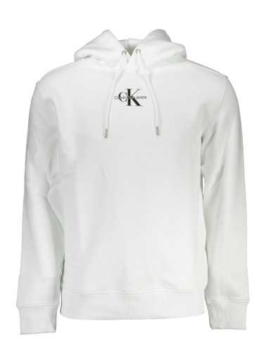 CALVIN KLEIN WHITE MEN'S SWEATSHIRT WITHOUT ZIP