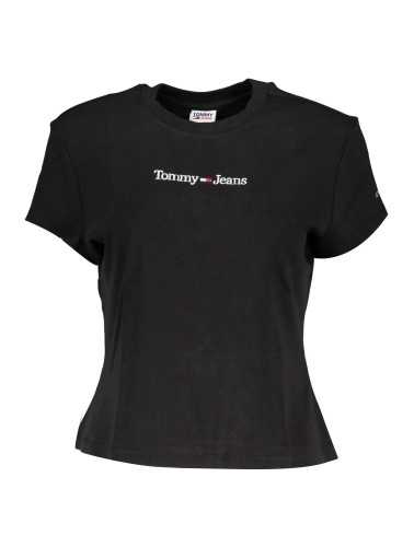 TOMMY HILFIGER T-SHIRT MANICHE CORTE DONNA NERO