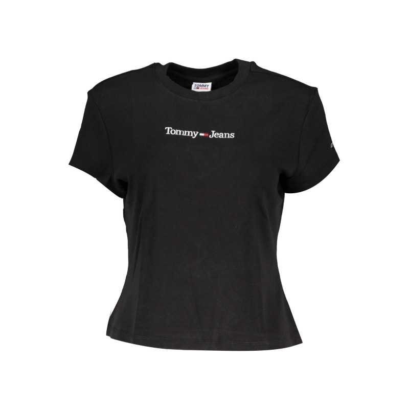 TOMMY HILFIGER BLACK WOMEN'S SHORT SLEEVE T-SHIRT