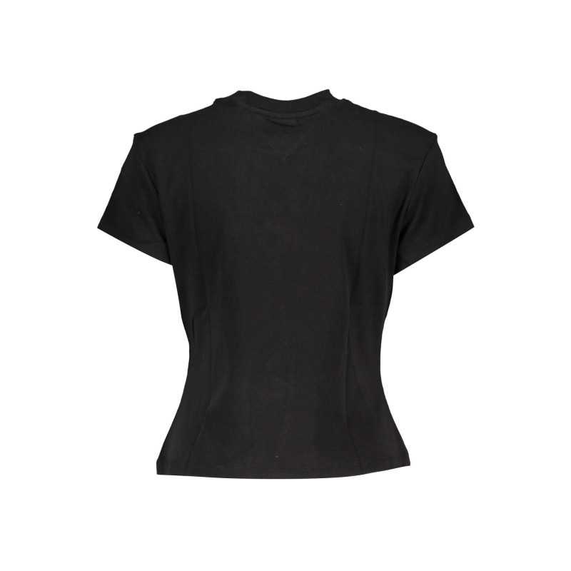 TOMMY HILFIGER BLACK WOMEN'S SHORT SLEEVE T-SHIRT