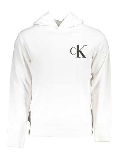 CALVIN KLEIN MEN'S WHITE ZIPLESS SWEATSHIRT