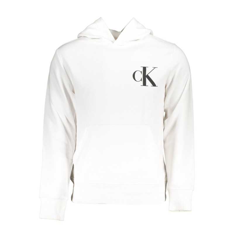 CALVIN KLEIN MEN'S WHITE ZIPLESS SWEATSHIRT