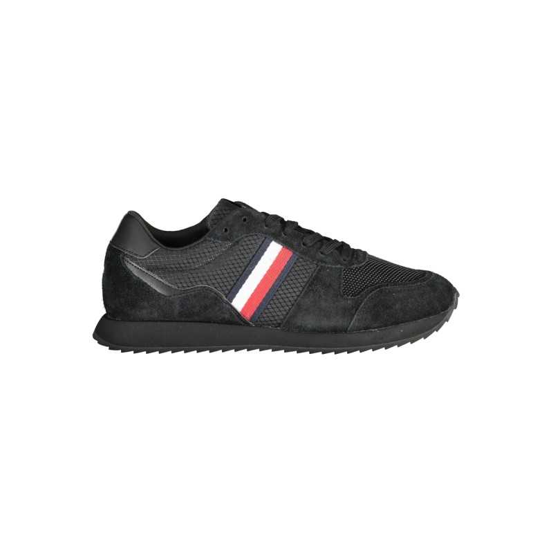 TOMMY HILFIGER BLACK MEN'S SPORTS SHOES