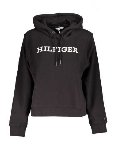 TOMMY HILFIGER WOMEN'S ZIPLESS SWEATSHIRT BLACK