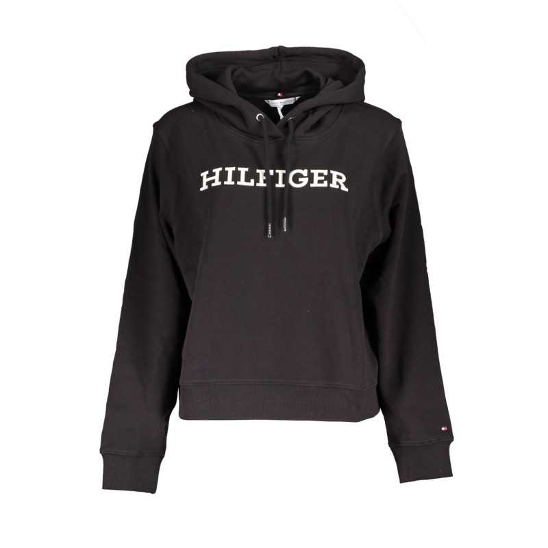 TOMMY HILFIGER WOMEN'S ZIPLESS SWEATSHIRT BLACK