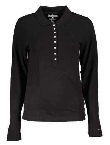 TOMMY HILFIGER POLO MANICHE LUNGHE DONNA NERO