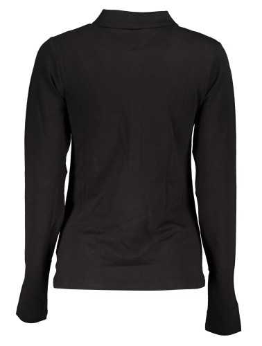 TOMMY HILFIGER WOMEN'S LONG SLEEVE POLO SHIRT BLACK