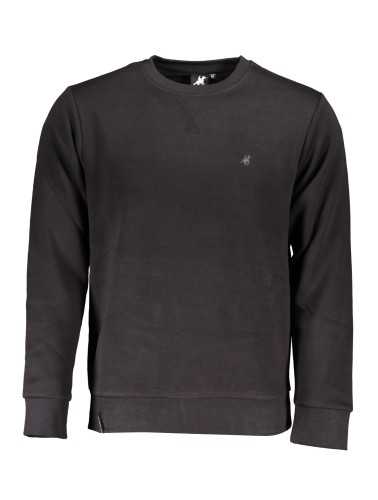 US GRAND POLO MEN'S BLACK ZIP-OUT SWEATSHIRT