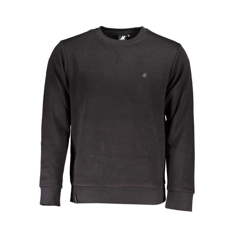 US GRAND POLO MEN'S BLACK ZIP-OUT SWEATSHIRT