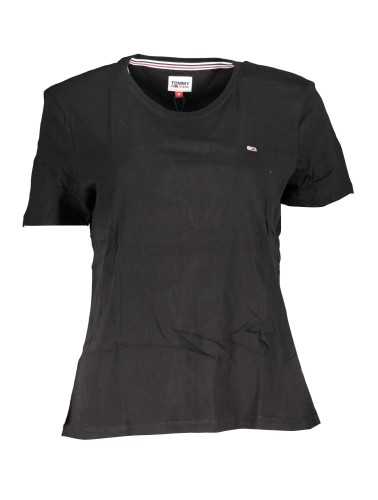 TOMMY HILFIGER T-SHIRT MANICHE CORTE DONNA NERO