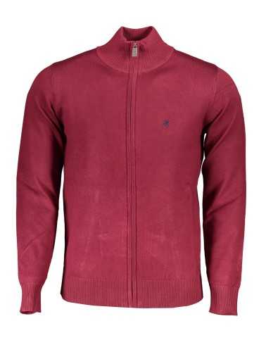 US GRAND POLO MEN'S RED CARDIGAN