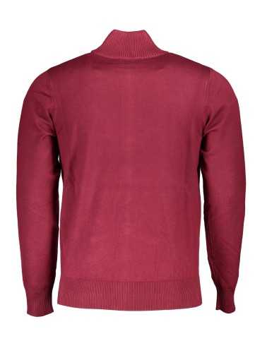 US GRAND POLO MEN'S RED CARDIGAN