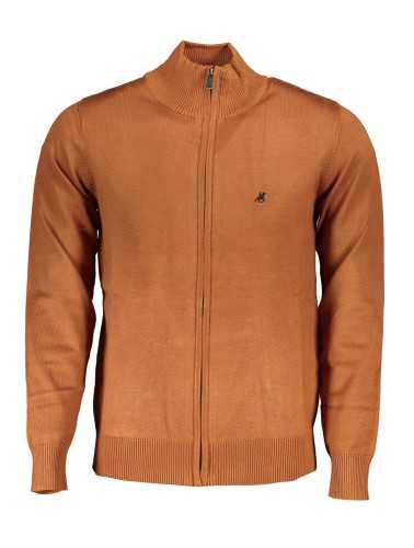 US GRAND POLO CARDIGAN MEN'S BROWN