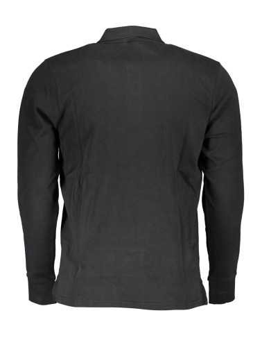 US GRAND POLO MEN'S LONG SLEEVED POLO SHIRT BLACK