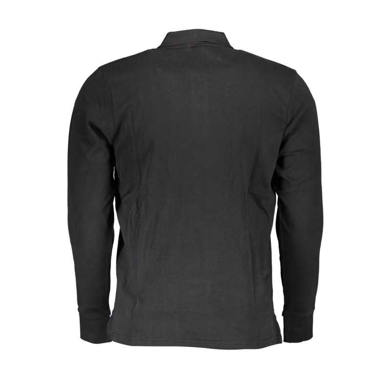 US GRAND POLO MEN'S LONG SLEEVED POLO SHIRT BLACK