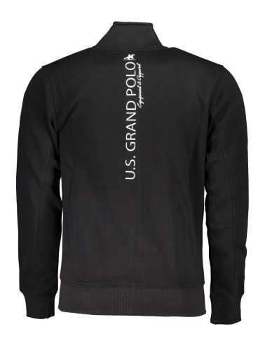 US GRAND POLO MEN'S BLACK ZIP SWEATSHIRT