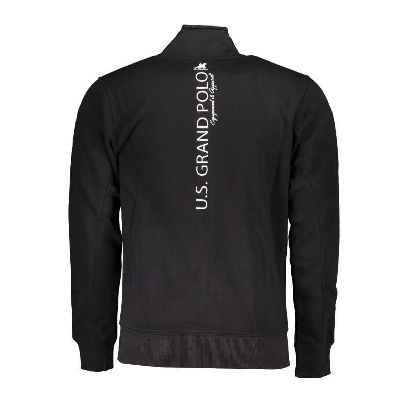 US GRAND POLO MEN'S BLACK ZIP SWEATSHIRT