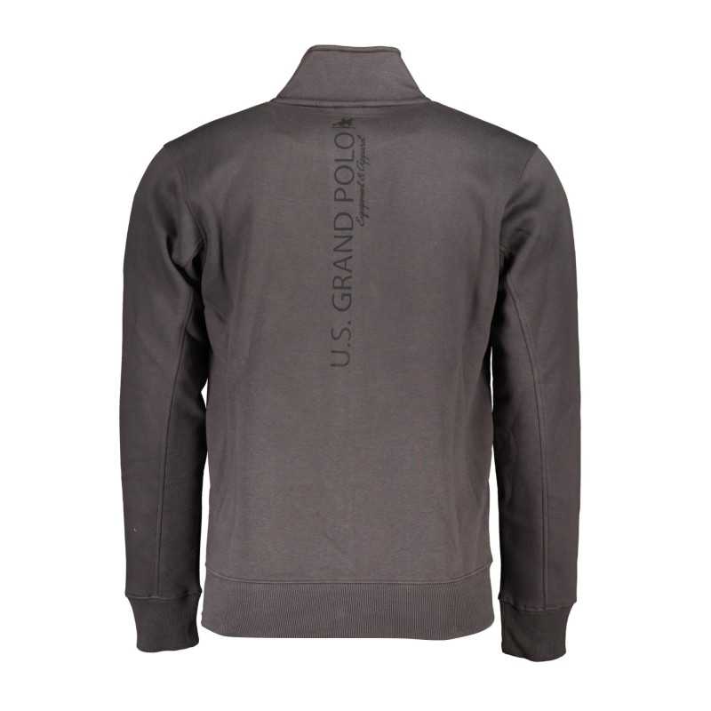 US GRAND POLO MEN'S GRAY ZIP SWEATSHIRT