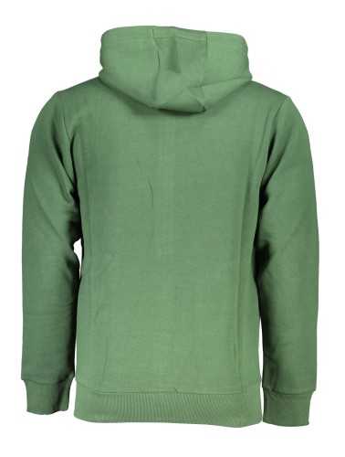 US GRAND POLO MEN'S GREEN ZIP SWEATSHIRT