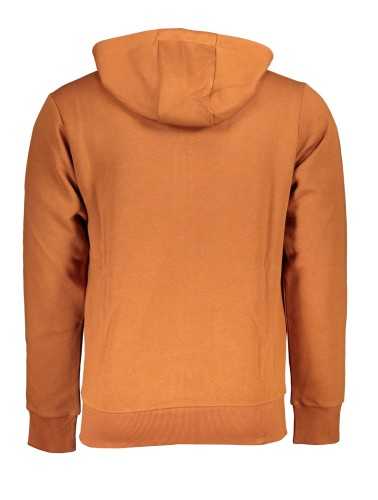 US GRAND POLO MEN'S BROWN ZIP SWEATSHIRT