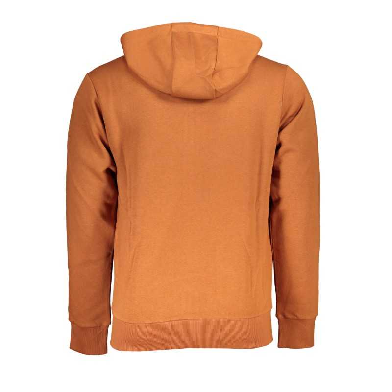 US GRAND POLO MEN'S BROWN ZIP SWEATSHIRT