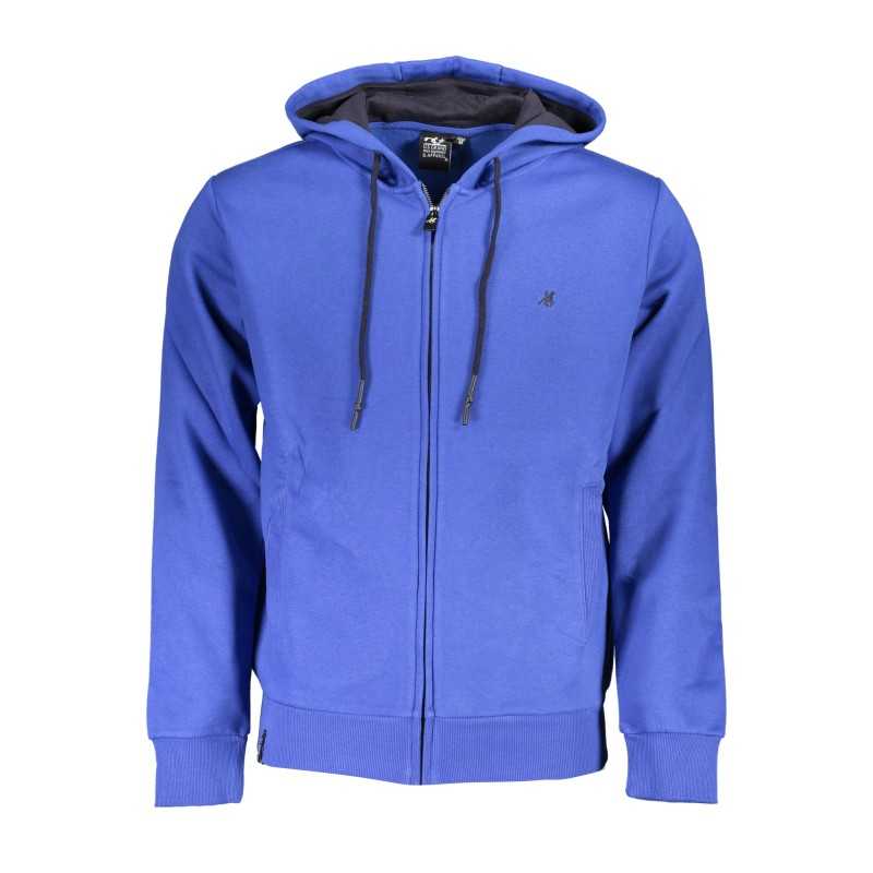 US GRAND POLO MEN'S BLUE ZIP SWEATSHIRT