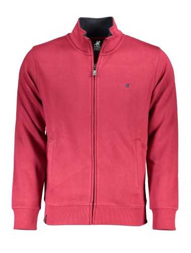 US GRAND POLO MEN'S RED ZIP SWEATSHIRT