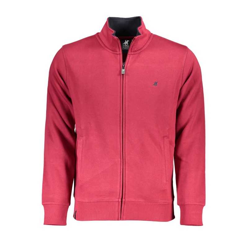 US GRAND POLO MEN'S RED ZIP SWEATSHIRT