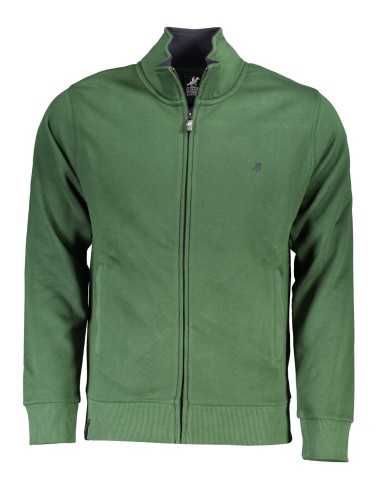 US GRAND POLO MEN'S GREEN ZIP SWEATSHIRT