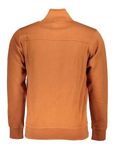 US GRAND POLO MEN'S BROWN ZIP SWEATSHIRT