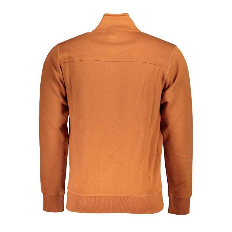 US GRAND POLO MEN'S BROWN ZIP SWEATSHIRT