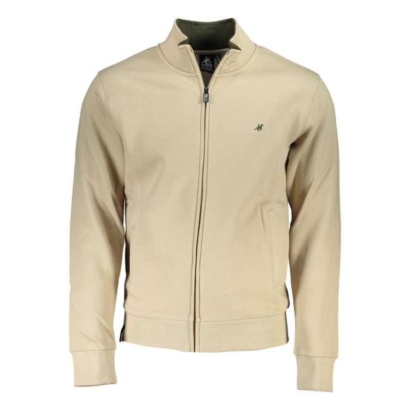 U.S. GRAND POLO FELPA CON ZIP UOMO BEIGE