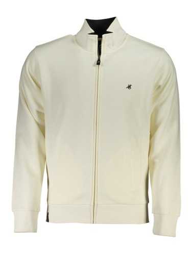 US GRAND POLO MEN'S WHITE ZIP SWEATSHIRT