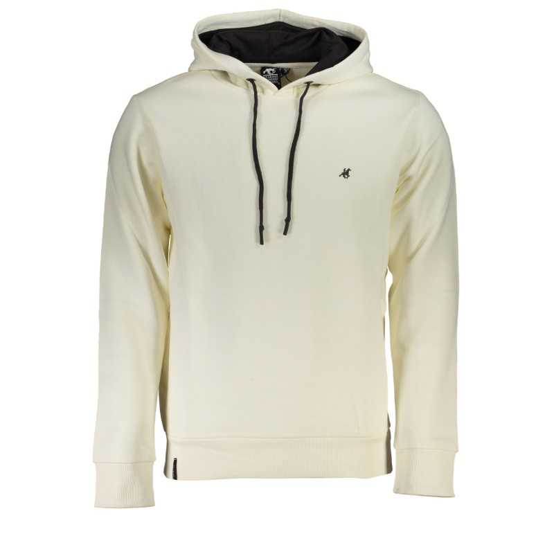 US GRAND POLO MEN'S WHITE ZIPLESS SWEATSHIRT