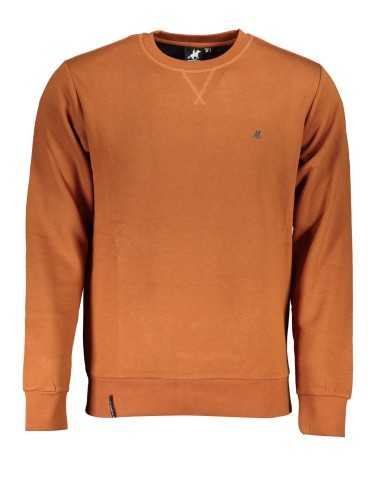 US GRAND POLO MEN'S BROWN ZIPLESS SWEATSHIRT