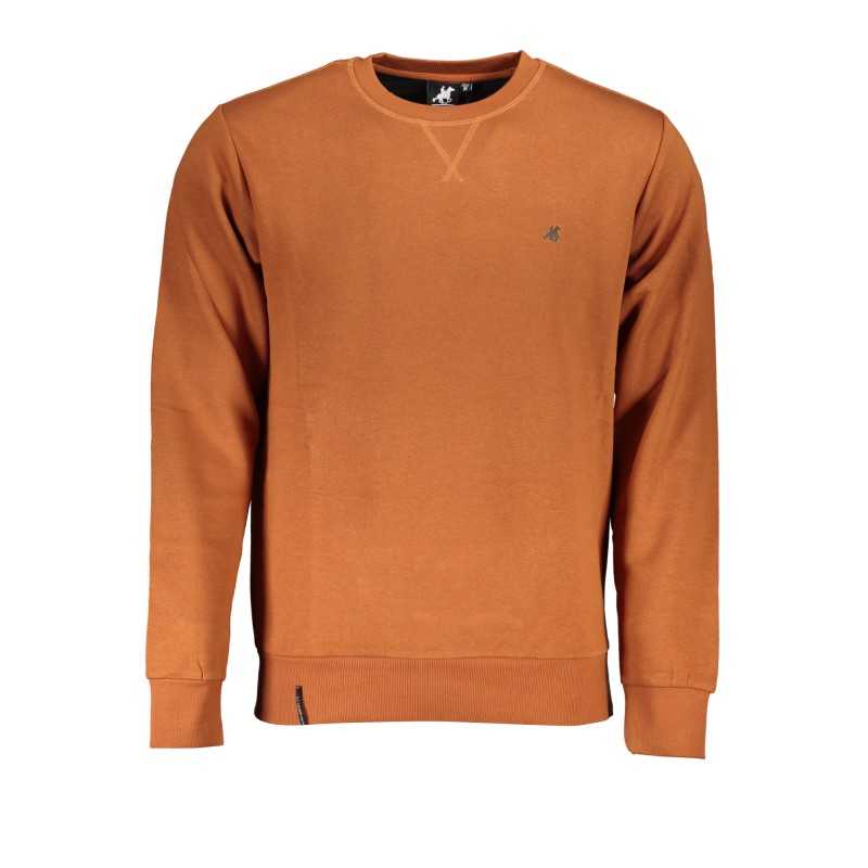 US GRAND POLO MEN'S BROWN ZIPLESS SWEATSHIRT