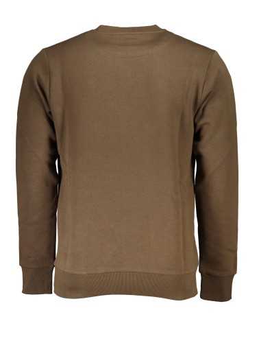 US GRAND POLO MEN'S BROWN ZIPLESS SWEATSHIRT