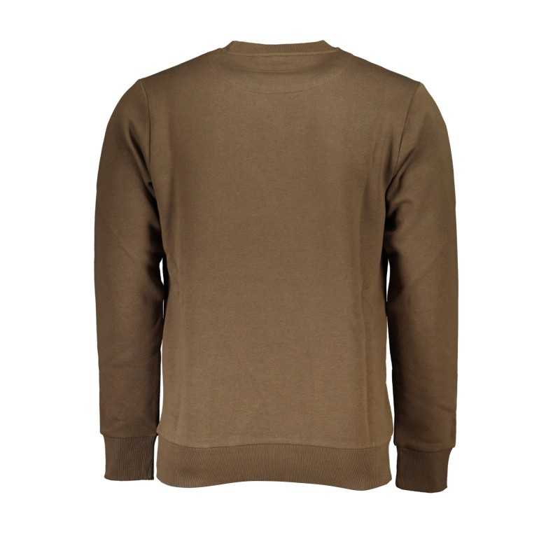 US GRAND POLO MEN'S BROWN ZIPLESS SWEATSHIRT