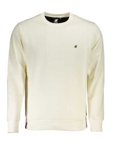 US GRAND POLO MEN'S WHITE ZIPLESS SWEATSHIRT