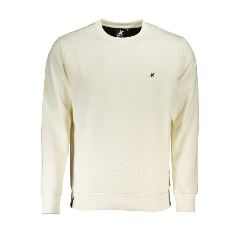 US GRAND POLO MEN'S WHITE ZIPLESS SWEATSHIRT