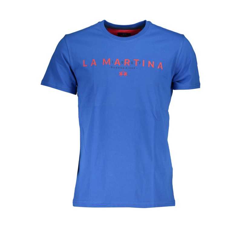 LA MARTINA MEN'S SHORT SLEEVE T-SHIRT BLUE