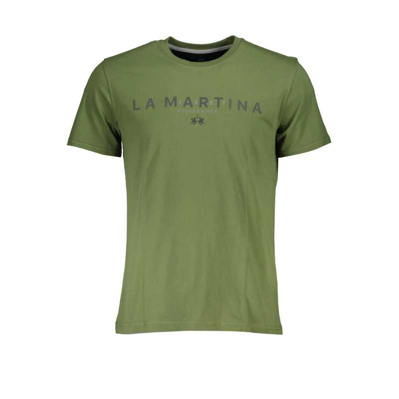 LA MARTINA GREEN MEN'S SHORT SLEEVE T-SHIRT