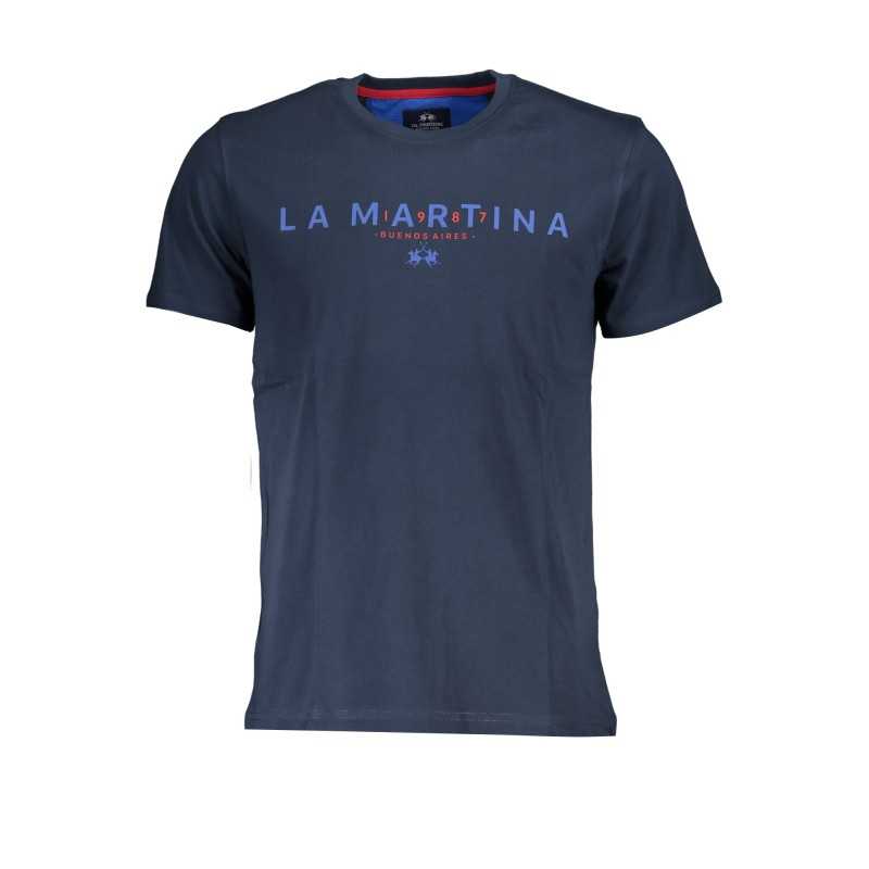 LA MARTINA MEN'S SHORT SLEEVE T-SHIRT BLUE