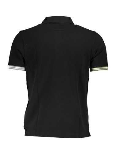 LA MARTINA MEN'S BLACK SHORT SLEEVED POLO SHIRT