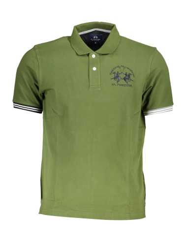 LA MARTINA MEN'S GREEN SHORT SLEEVED POLO SHIRT