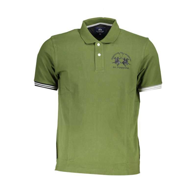 LA MARTINA MEN'S GREEN SHORT SLEEVED POLO SHIRT